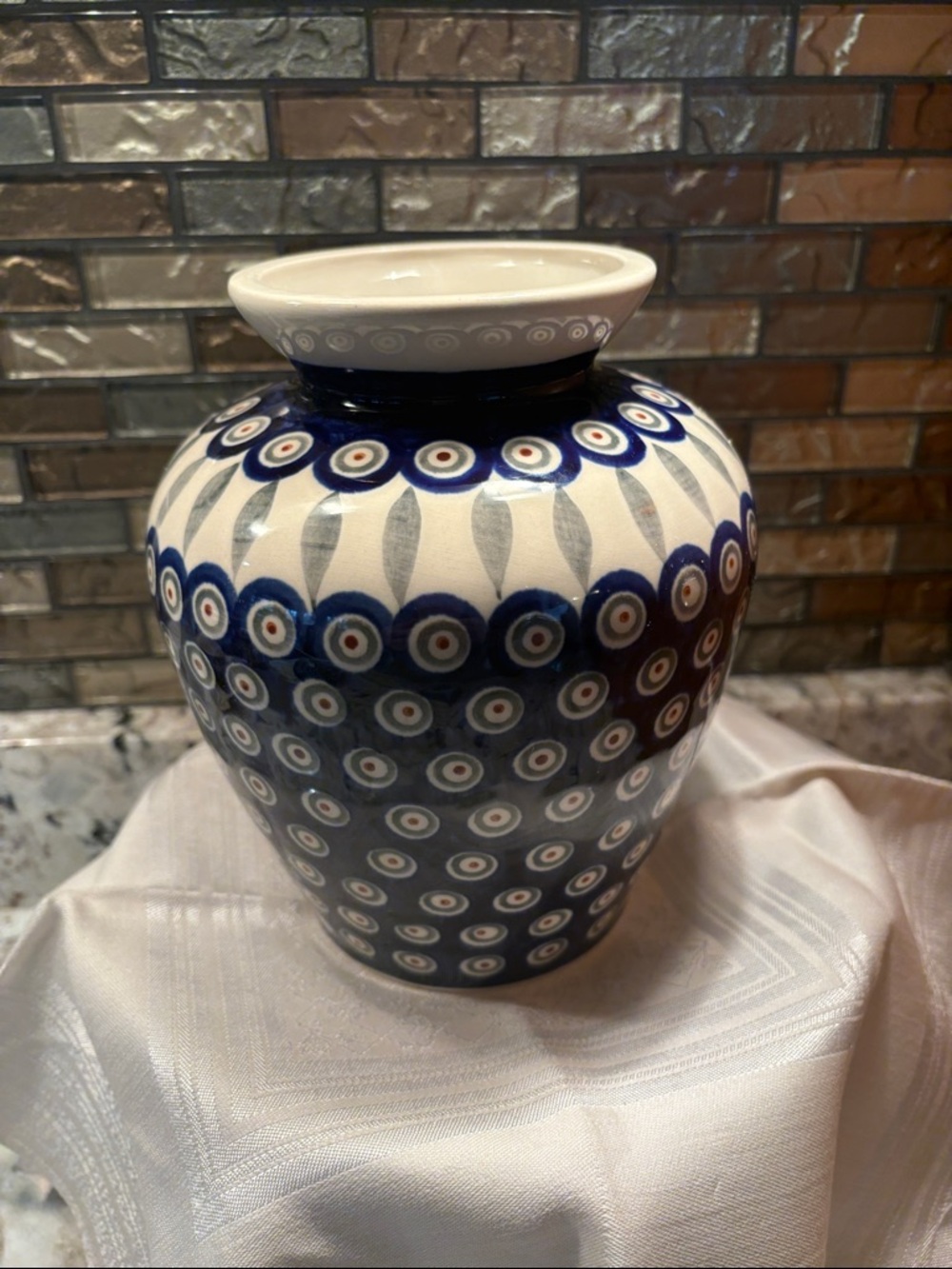 Blue and White Decorative Ceramic Vase